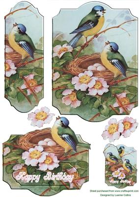 Birdsong Bookmark Pocket Card Topper