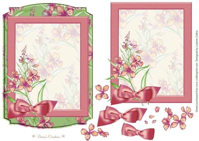 Pretty Peachy Floral Frame Card