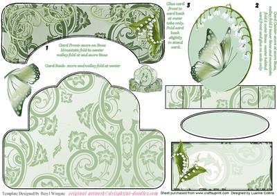 Lily of the Valley Push Pull Card