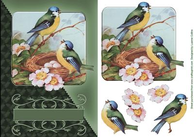 Birdsong Forest Diagonal Card Topper
