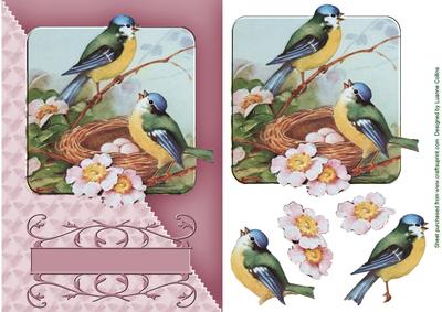 Birdsong Mauve Diagonal Card Topper