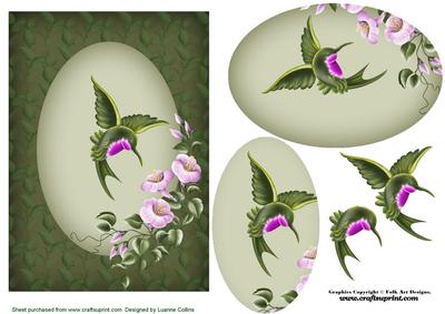 Hummingbird Pink Card Front
