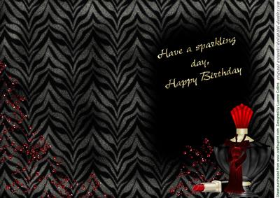 Posh Birthday Wishes Card Insert