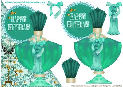 Vintage Birthday Jade Card Topper