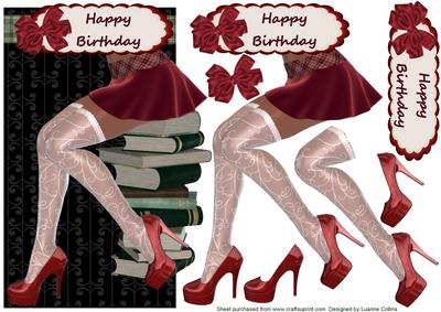 All About the Shoes Red Card Topper