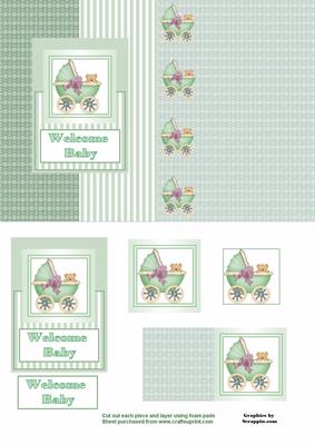 Welcome Baby Fold Back Card