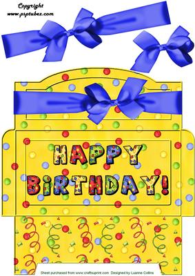 Blue Bow Birthday Money Gift Envy