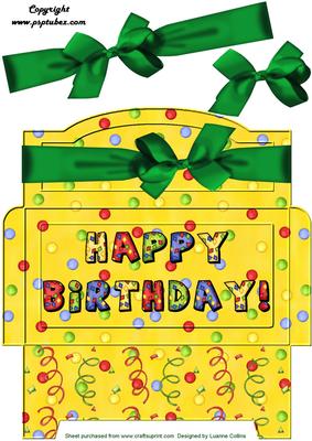 Green Bow Birthday Money Gift Envy
