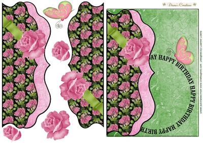 Scalloped Rose Card Topper