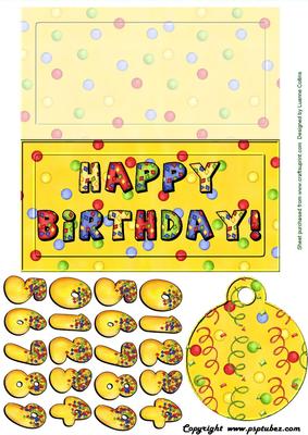 Birthday Card and Tag Set