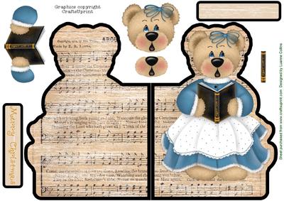 Singing Merry Christmas Shaped Card