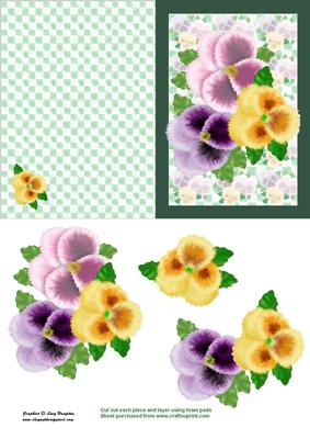 3 Pretty Pansies Card