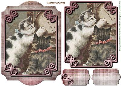 Kitten Time Frame Card Topper