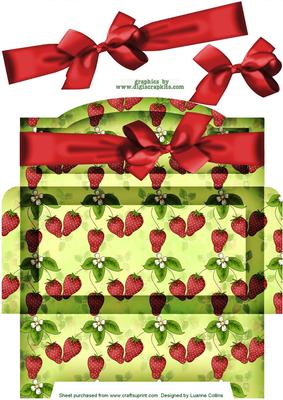 Strawberry Money Holder with Bow