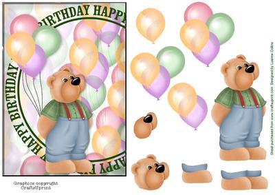 Birthday Bear Card Topper