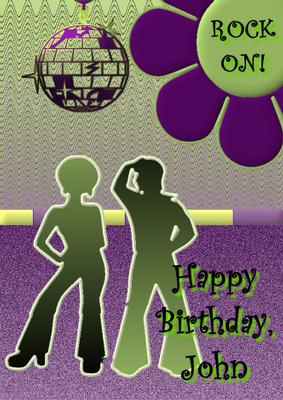 Rockin Birthday Card Front