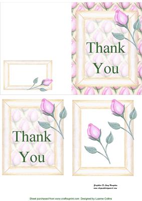 Rosebud Thank You Card