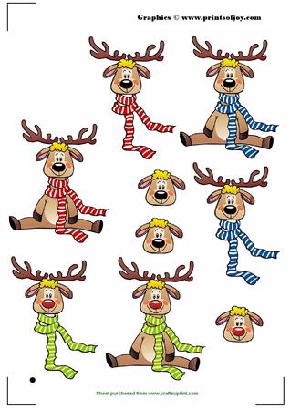 3D Reindeer Print And Cut