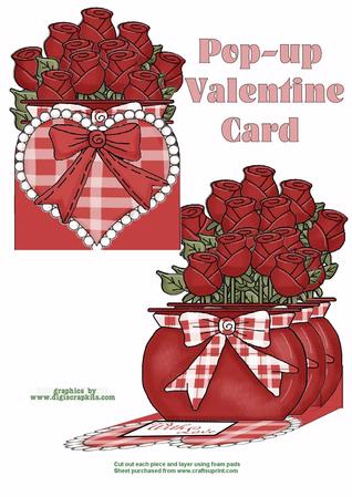 With Love Pop-up Card Print And Cut