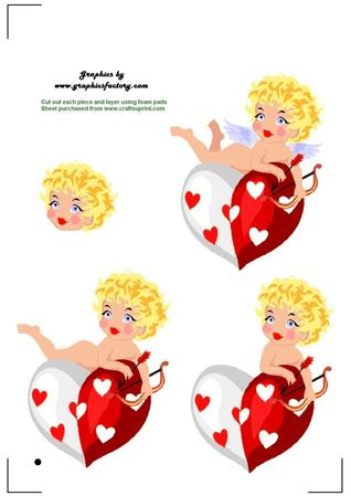 Cupid Heart Print And Cut