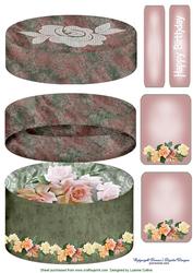 Softly Rose Hatbox Card