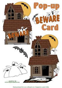 Beware Pop-up Card