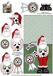 Kickin' Santa Over the Top Card