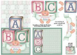 Baby Blocks Over the Top Card