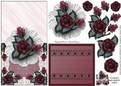 Vintage Rose Lace Over the Top Card