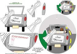 Just Married Uk Congrats Over the Top Wobble Card