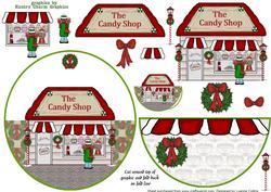 Christmas Candy Shop Wobble Over the Top Card