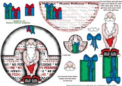 No Peeking Santa Wobble Over the Top Card