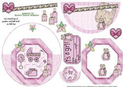 It's a Girl Wobble Over the Top Card