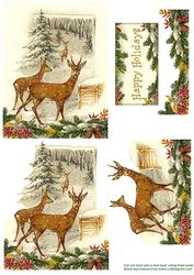 Deer Crossing 3D Card Front