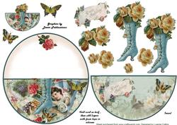 Vintage Birthday No-hole Wobble Card