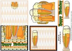 Drink Up No Hole Over the Top Card with Insert