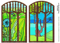 Window Blues Topper Set