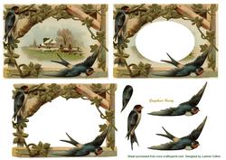 Swallows Fly Card Topper