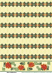 Oriental Rose Border Sheet 2