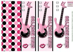 Girls Rock Too Border Card Front