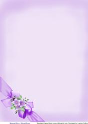 Floral Bow Background Sheet Violet