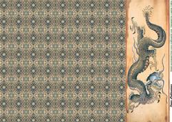 Oriental Dragon Border Sheet