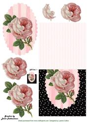 Cottage Rose No Hole Over the Edge Card