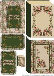 Pink Posy Vine Book Card