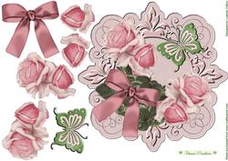 Rosebud Lace Card Topper
