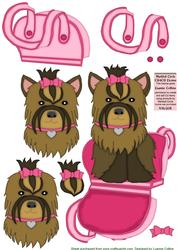 Yorkie Shaped Card