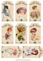 Vintage Lady Tags