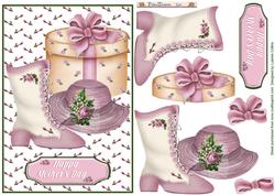 Victorian Mother's Day Boot Card Front