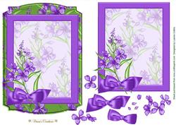 Pretty Lavender Floral Frame Card