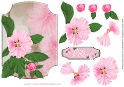 Blossoming Pink Birthday Card Front